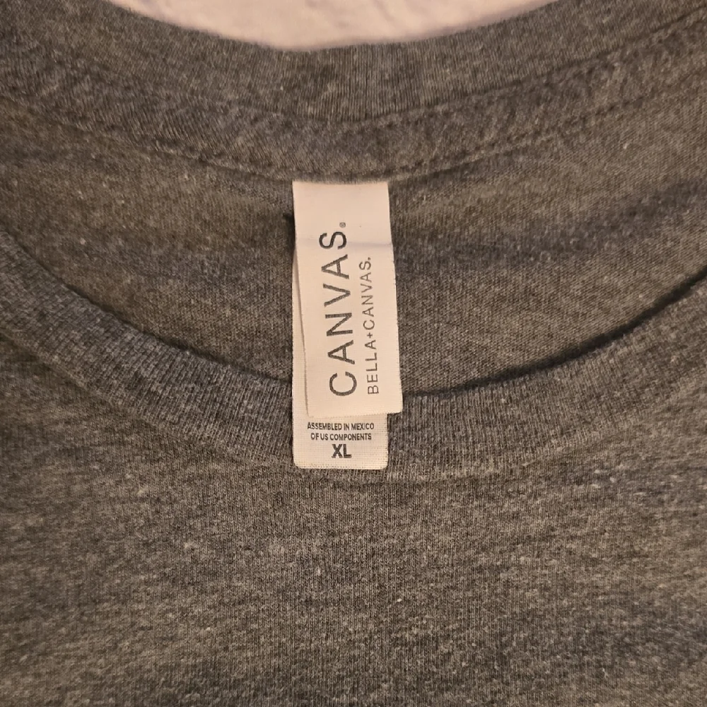 Bella Canvas Gray Tee with Yellow Ribbon Graphic - Picture 2 of 6